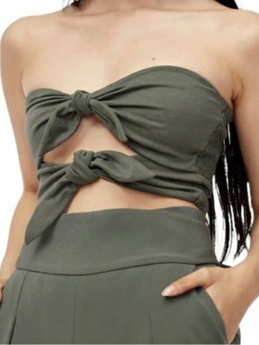 Olive Green Daveney Tube Top Aritzia Wilfred